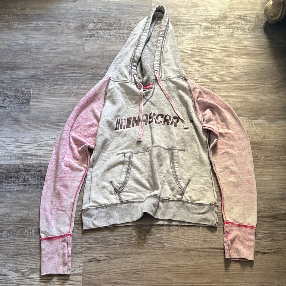 Nascar Gray and Pink Hoodie